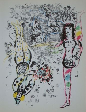 Литография Chagall - Jeu des acrobates