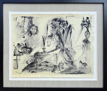 Литография Picasso - Jeune faune, femme et enfant