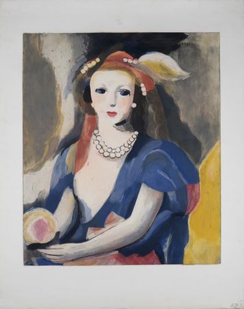 Офорт Laurencin - Jeune femme au collier de perles, circa 1980