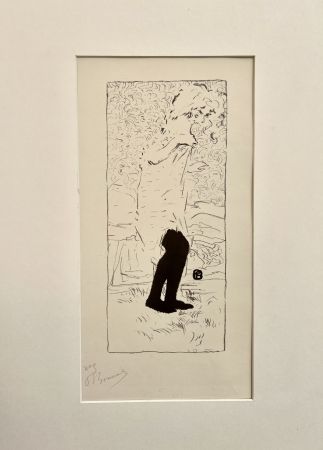 Литография Bonnard - Jeune femme aux bas noirs (1893)