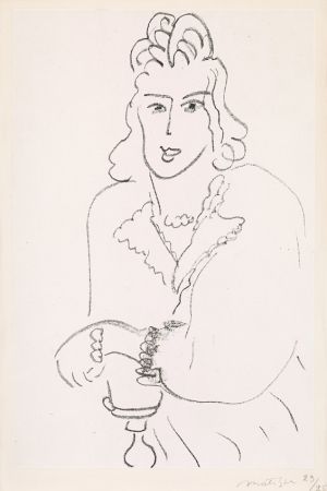 Литография Matisse - Jeune Femme Coiffure Louis XV (Woman Hairdresser Louis XV) from Poèmes de Charles D’Orléans, 1942