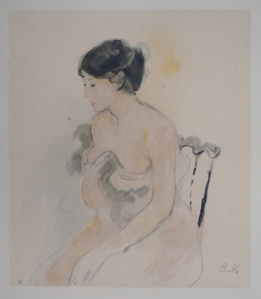 Литография Morisot - Jeune femme décolletée