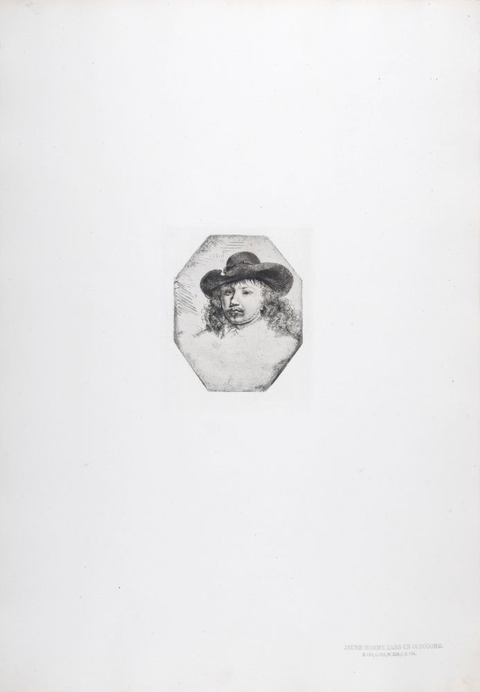 Фототипия Rembrandt - Jeune homme dans un octogone