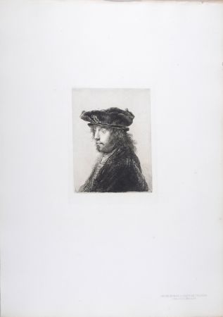 Фототипия Rembrandt - Jeune homme à toque de velours