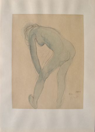 Гравюра Rodin - Jeune modèle s'étirant