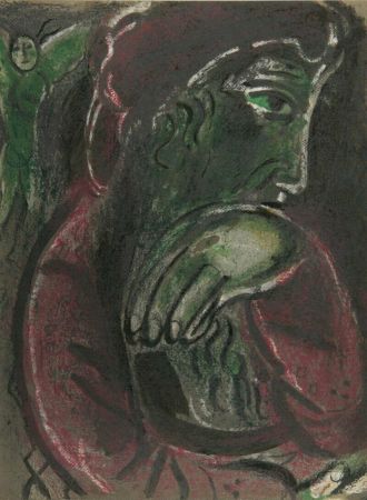 Литография Chagall - Job Disconsolate from 