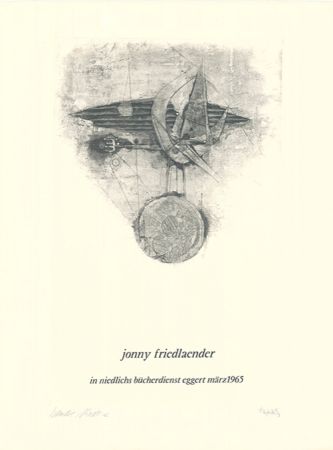 Офорт И Аквитанта Friedlaender - Jonny Friedlaender in niedlichs bücherdienst eggert märz 1965