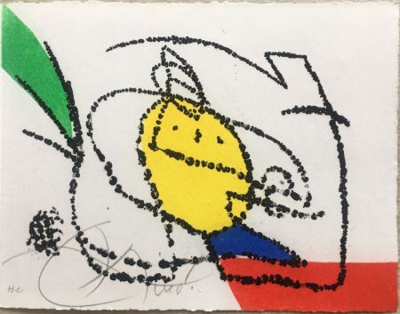 Иллюстрированная Книга Miró - Jordi de Sant Jordi : CHANSON DES CONTRAIRES. Une gravure signée de Joan Miró (1976).