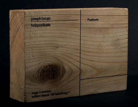 Многоэкземплярное Произведение Beuys - Joseph Beuys : Holzpostkarte (Wood postcard), 1974