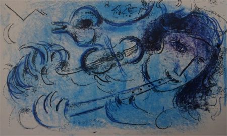 Литография Chagall - Joueur de Flute