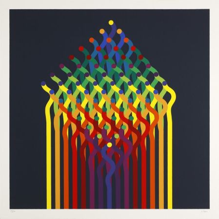 Сериграфия Le Parc - Julio Le Parc (1928) - Coloured screen print on paper - 1997