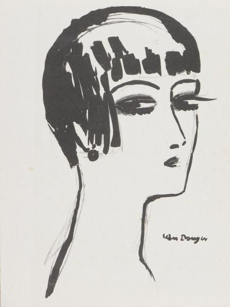 Литография Van Dongen - Kees Van Dongen (1877-1968)  Les cheveux courts , 1924