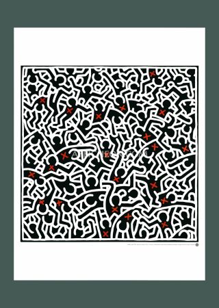 Литография Haring - Keith Haring: 'Untitled (April 1985)' 1999 Offset-lithograph