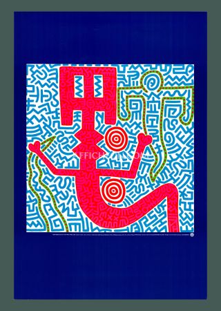 Литография Haring - Keith Haring: 'Untitled (Blue)' 1999 Offset-lithograph