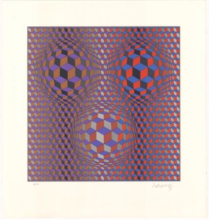 Литография Vasarely - Konjunktion