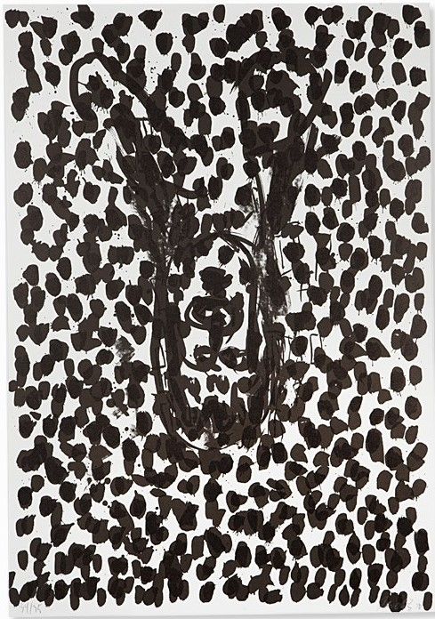 Литография Baselitz - Kopf (Head) - no. 14 (from Suite 45)