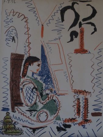 Литография Picasso -  l 'atelier de Cannes
