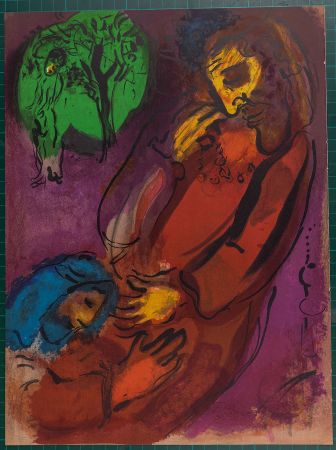 Литография Chagall - La Bible : David et Absalom, 1956