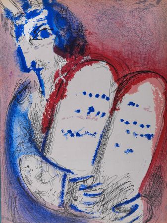 Литография Chagall - La Bible : Moïse, 1956