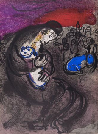 Литография Chagall - La Bible : Pleurs de Jérémie, 1956