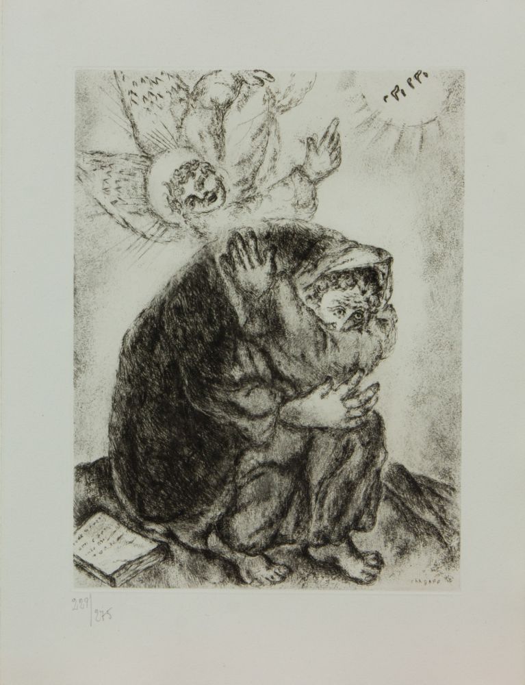 Гравюра Chagall - LA BIBLE ( PREMIERE D'ESAIE )