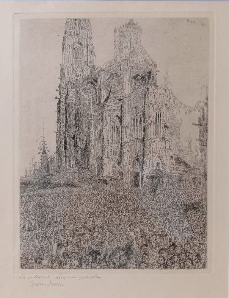 Гравюра Ensor - La Cathédrale