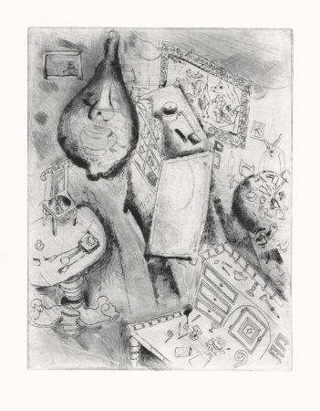 Офорт Chagall - La Chambre de Pliouchkine
