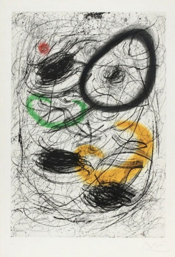 Офорт И Аквитанта Miró - La chevelure De Bérénice II