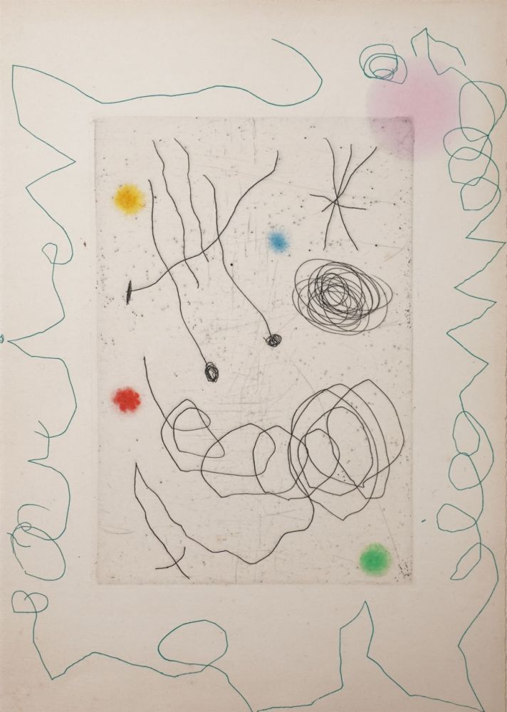 Гравюра Сухой Иглой Miró - La chouette et l’escargot (The Owl and the Snail)