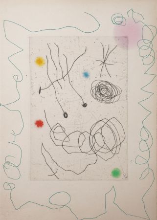 Гравюра Сухой Иглой Miró - La chouette et l’escargot (The Owl and the Snail)