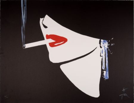 Литография Gruau - La cigarette, 1988 - Hand-signed!