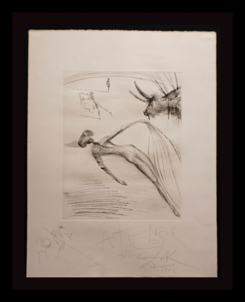 Гравюра Dali - La Cogida y la Muerte with Original Drawing