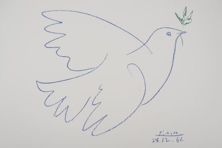 Литография Picasso - La colombe bleue