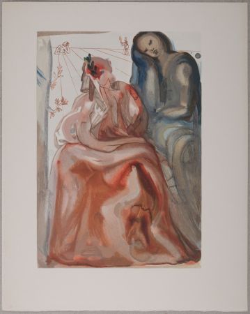 Литография Dali - La confession de Dante