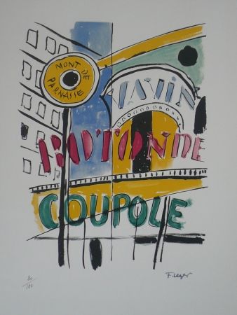 Литография Leger - La Coupole