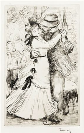 Гравюра Renoir - LA DANSE À LA CAMPAGNE (1890)