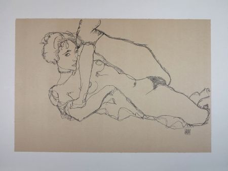 Литография Schiele - LA DANSEUSE NUE / THE NUDE DANCER - 1914 