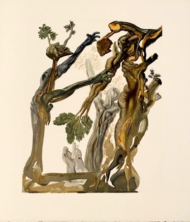 Гравюра На Дереве Dali - La Divine Comédie - Enfer 13 - La forêt des suicidés