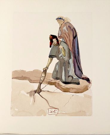Гравюра На Дереве Dali - La Divine Comédie - Enfer 32 - Les Traitres envers leur Patrie