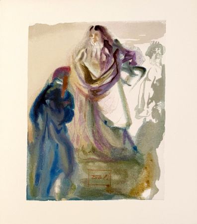 Литография Dali - La Divine Comédie - Paradis 28 - La marche vers Dieu