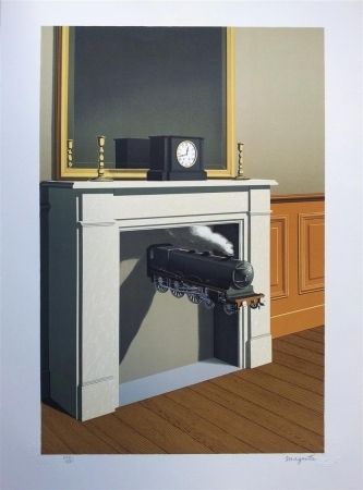 Литография Magritte - La durée poignardée (Time Transfixed)