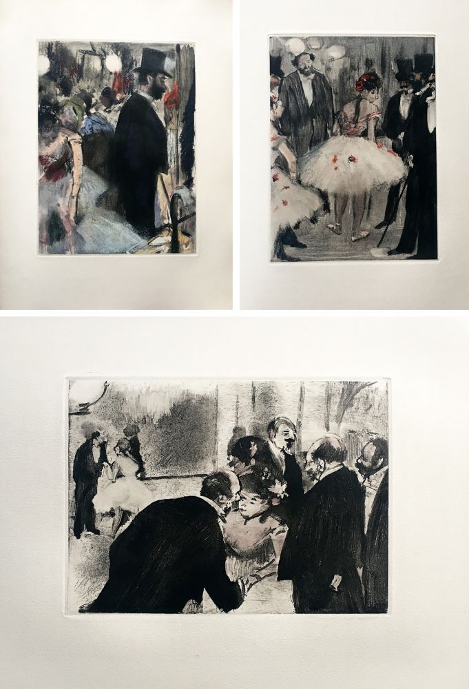 Иллюстрированная Книга Degas - LA FAMILLE CARDINAL. Illustré d'un portrait et de 32 monotypes en noir et en couleurs par EDGAR DEGAS (1938).
