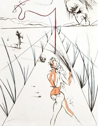Гравюра Dali - La Femme au Fouet (Woman with Whip)