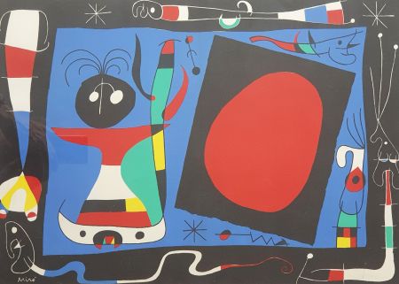 Литография Miró - La femme au miroir
