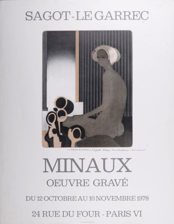 Литография Minaux - La femme au turban, 1978