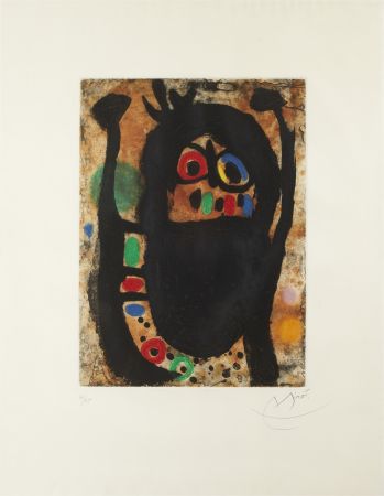 Офорт И Аквитанта Miró - La Femme aux Bijoux