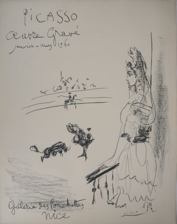Литография Picasso - La femme du Torero (Galerie des Ponchettes)