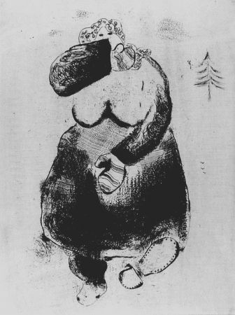 Офорт Chagall - La femme moineau