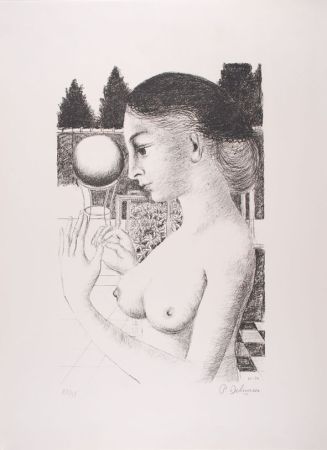 Литография Delvaux - La Femme à la Boule