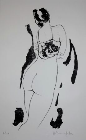 Литография Bonnefoit - La fille aux bras croisés / The Girl with arms crossed
